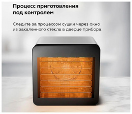 Сушилка для овощей и фруктов BQ FD1006, черный-стальной