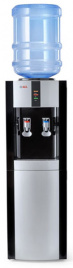 Кулер для воды напольный AEL LD-AEL-47c black/silver с шкафчиком