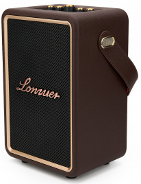 Портативная колонка с двумя микрофонами Lonzuer Running коричневый