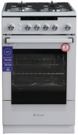 Газовая плита De luxe 506040.23 г кр ЧР белая