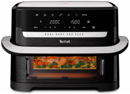 Аэрогриль Tefal Dual Easy Fry Flex EY9228E0 серебристый/ черный