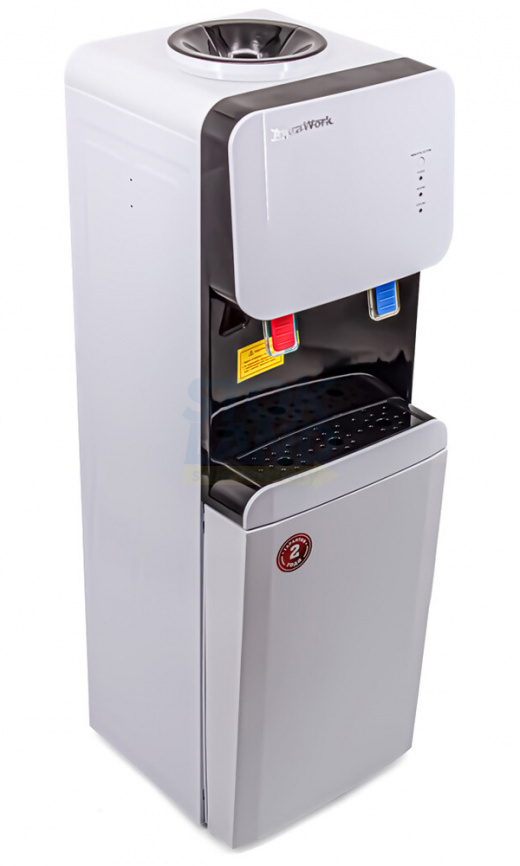 Кулер для воды Aqua Work 105 LRX (бело-черный) напольный, компр. охл., холодильник, турбо нагрев (26516) фото 4