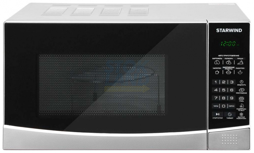 Микроволновая печь - СВЧ Starwind SMW3120 20л. 700 Вт, серебристый/черный фото 16
