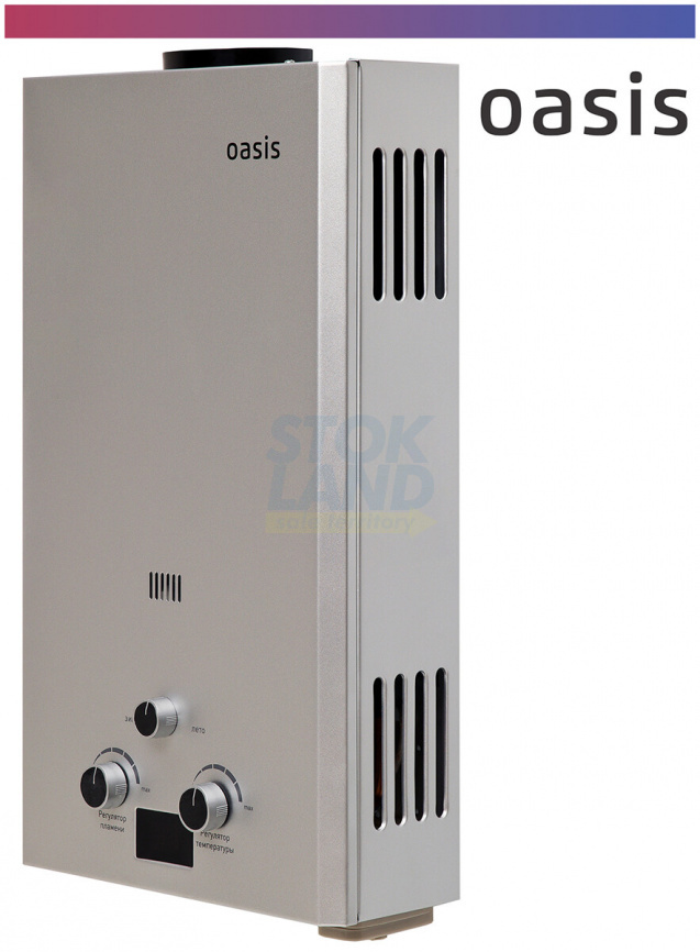 Газовый водонагреватель Oasis OR-24 S стальной фото 1
