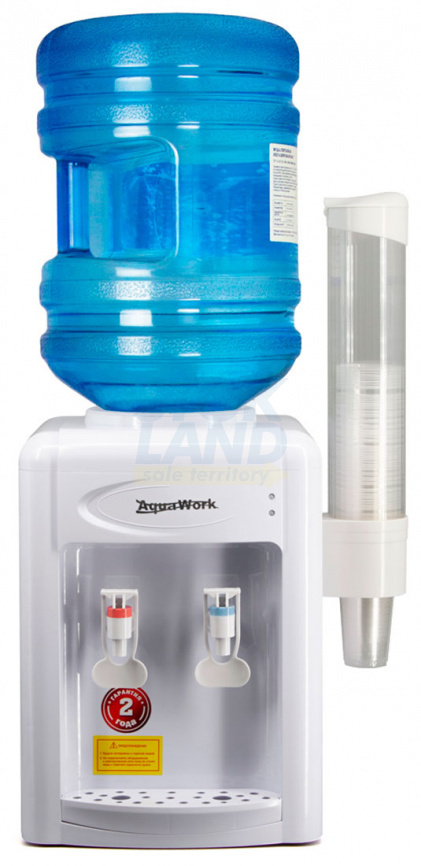 Кулер для воды Aqua Work 0.7TDR, белый, электронное охлаждение, настольный (24601) фото 5