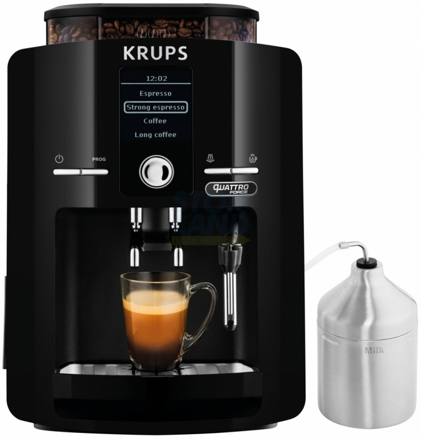 Кофемашина автоматическая Krups Espresseria Quattro Force EA82F010 черный фото 1