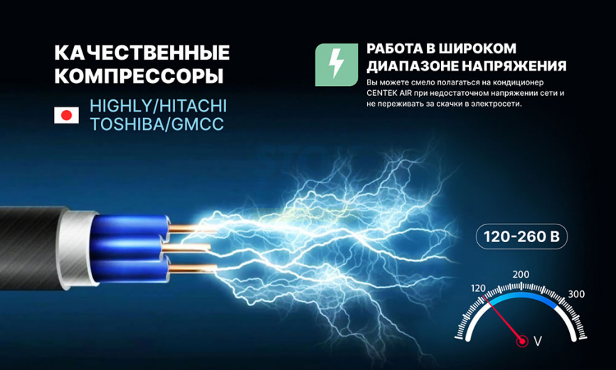 Кондиционер сплит-система Centek CT-65I12 инверторная, серый фото 6