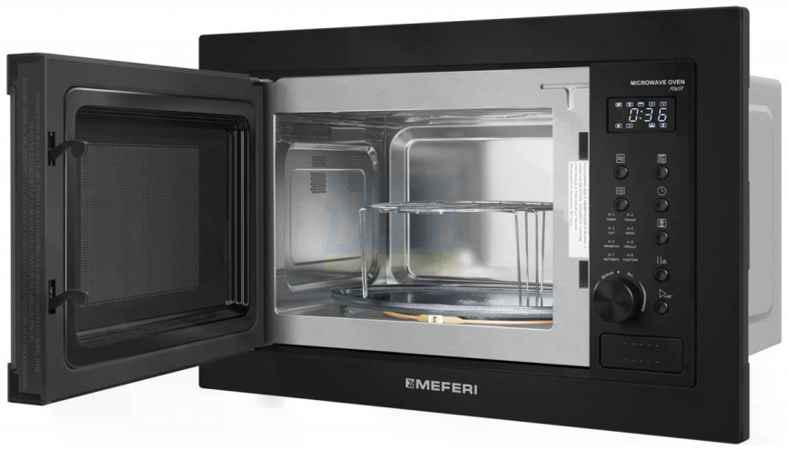 Встраиваемая микроволновая печь СВЧ Meferi MMO6025BK POWER фото 5