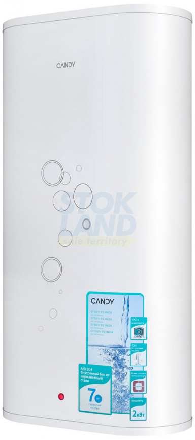Водонагреватель накопительный Candy CF100V-P2 INOX, 100 литров, 2 кВт. фото 2