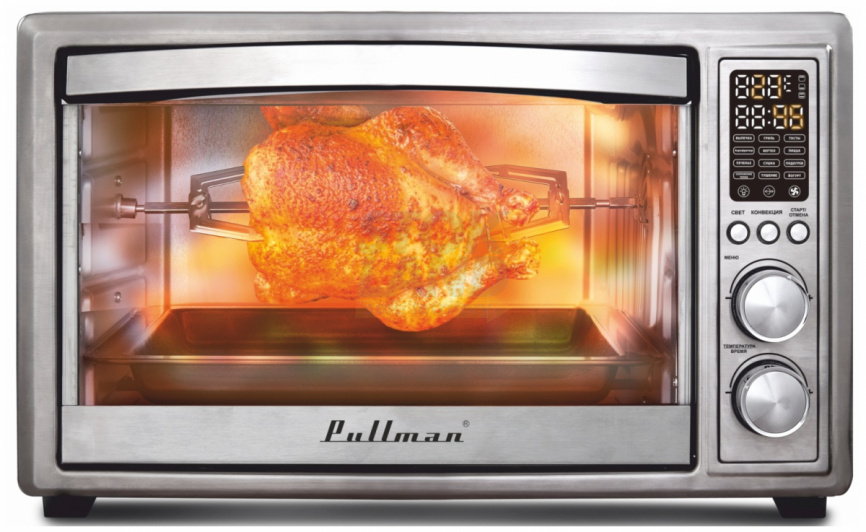 Мини-печь Pullman PL-1114, 5 в 1: сушилка, мини-печь, аэрогриль, шашлычница, йогуртница фото 1