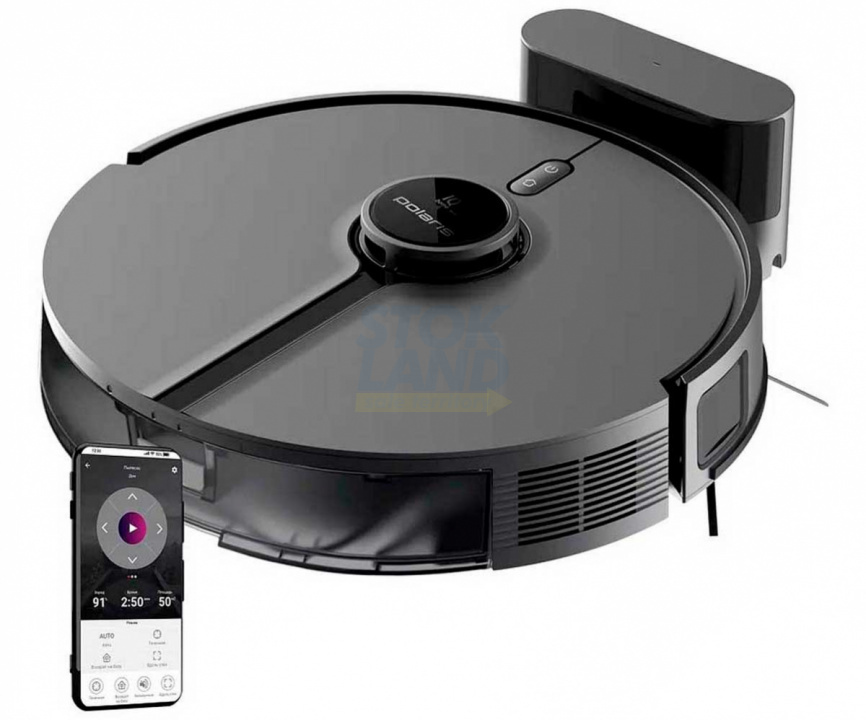 Робот-пылесос Polaris PVCR 5005, WIFI, IQ Home, черный фото 12
