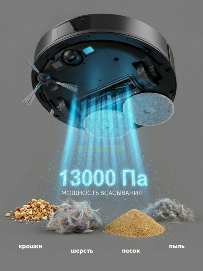 Робот-пылесос Polaris PVCR 4750 WIFI IQ Home черный фото 2