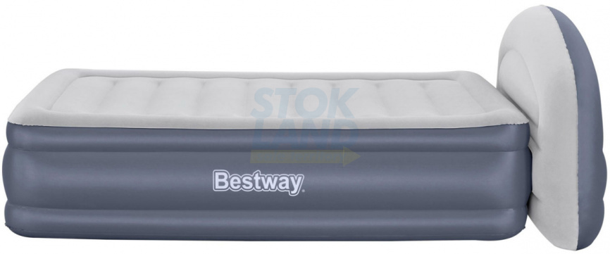 Кровать надувная BestWay 229х152х84 см, со спинкой, встр. насос 220 В, до 300 кг (671BD BW) фото 1