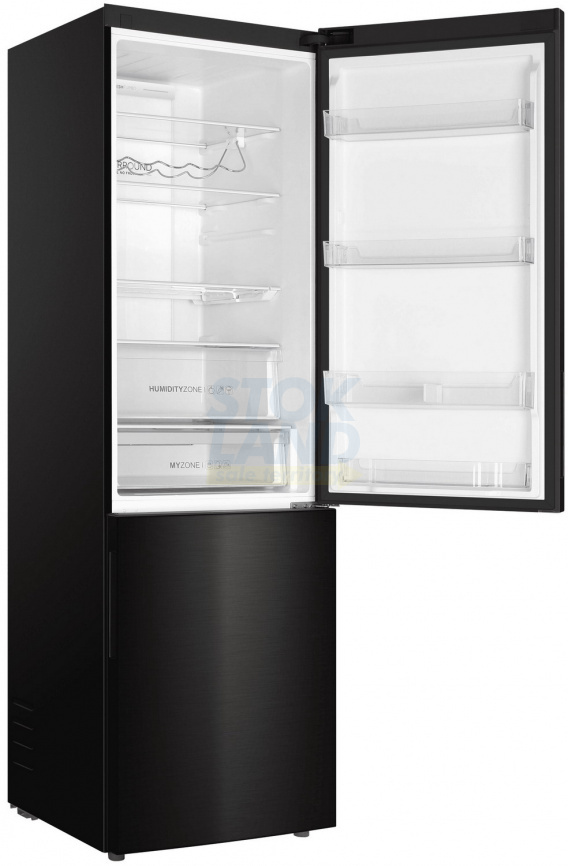 Двухкамерный холодильник Haier C4F740CBXGU1 черная нержавеющая сталь фото 3