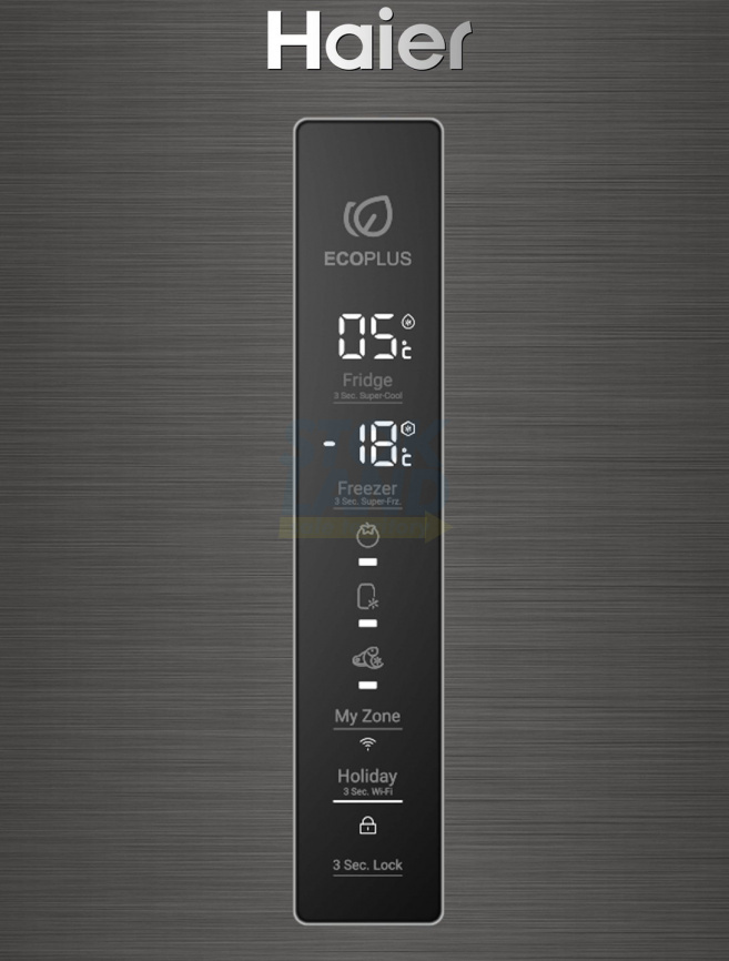 Двухкамерный холодильник Haier C4F740CBXGU1 черная нержавеющая сталь фото 14