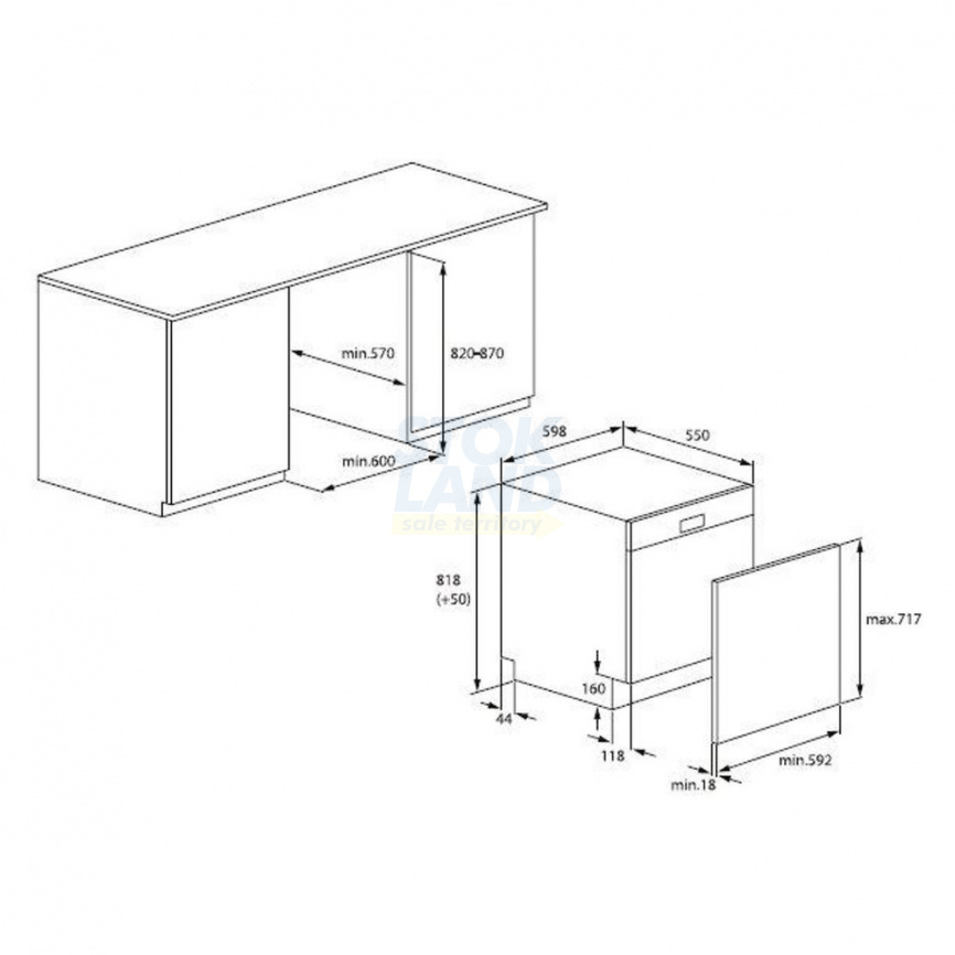 Встраиваемая посудомоечная машина Hotpoint HI 5D83 DWT фото 3