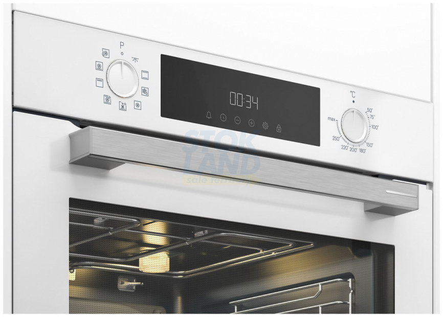 Электрический духовой шкаф Grundig GEBM12300WC белый фото 3