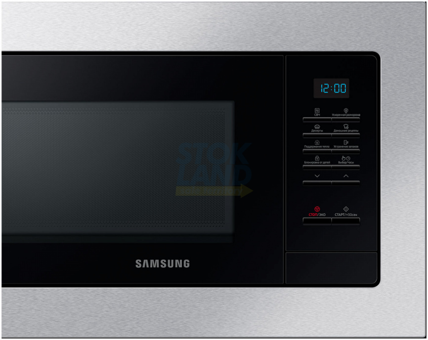 Встраиваемая микроволновая печь СВЧ Samsung MS23A7013AT/BW, нержавеющая сталь фото 4