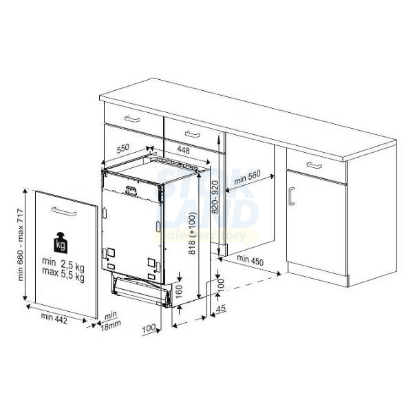 Встраиваемая посудомоечная машина Hotpoint HIS 2D85 DWT фото 3