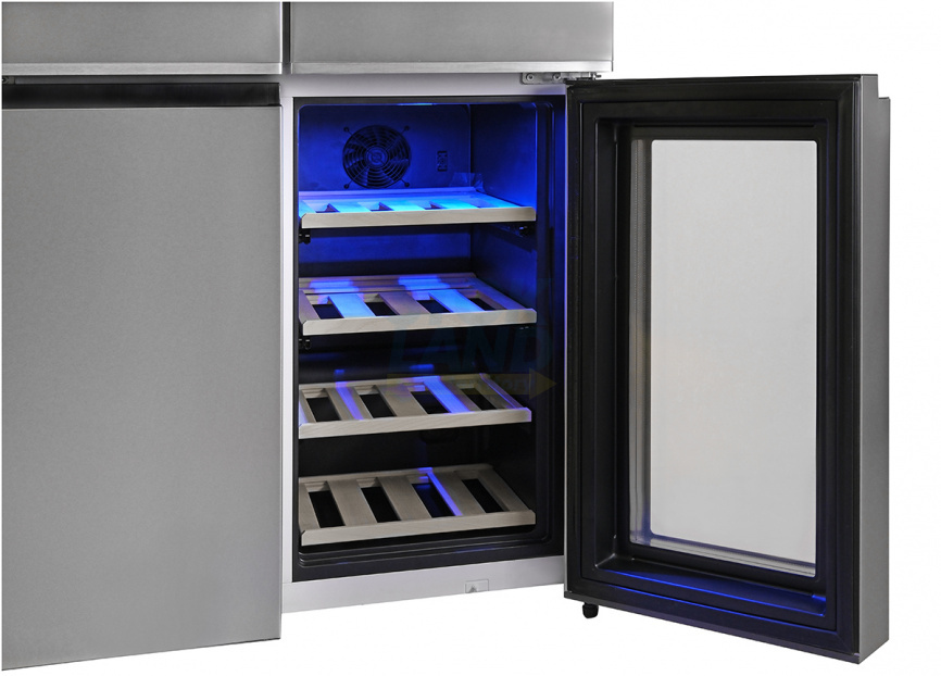 Многокамерный холодильник Gencool GDCD-605W нержавейка фото 5