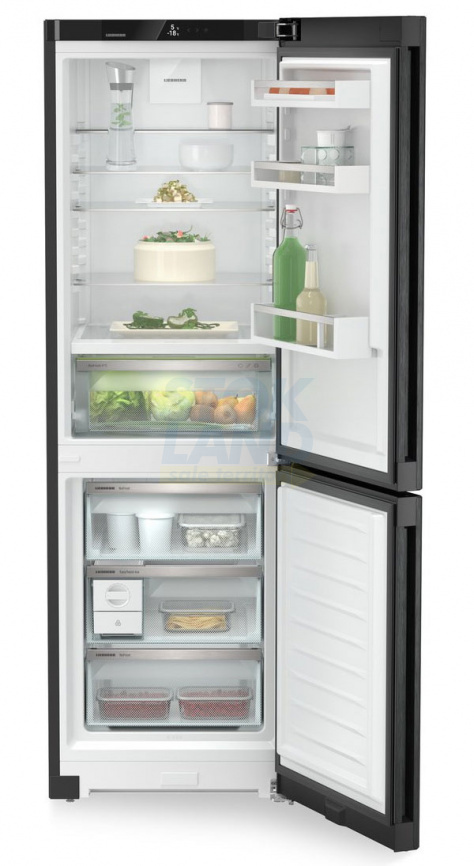 Двухкамерный холодильник Liebherr CBNbda 5223-22 001 BioFresh NoFrost черная нерж. сталь фото 2