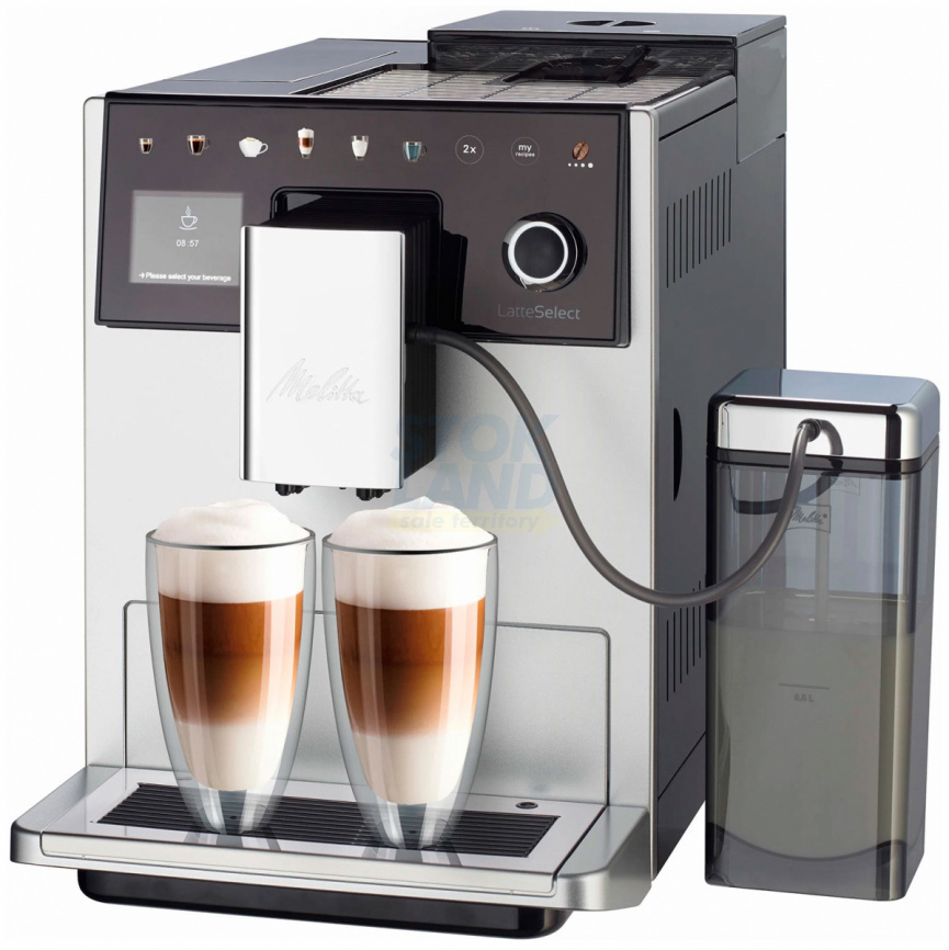 Кофемашина автоматическая Melitta Caffeo F 630-201 LatteSelect серебристая фото 1