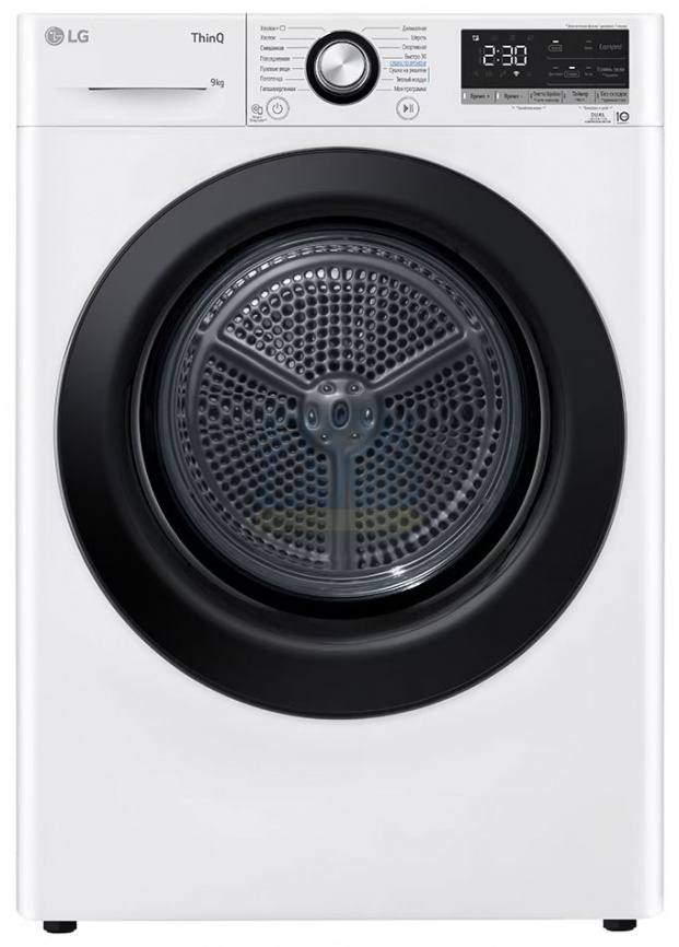Сушильная машина с тепловым насосом LG DC90V3V6W фото 1