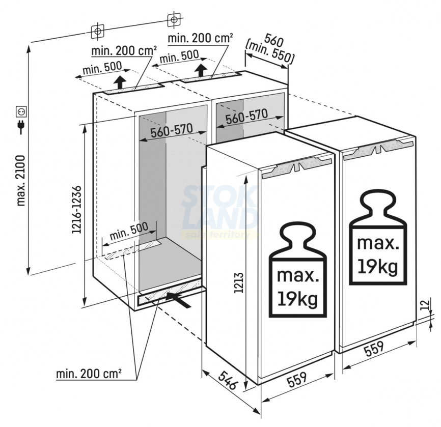 Встраиваемый холодильник Side-by-Side Liebherr IXRF 4155-22 001 BioFresh NoFrost фото 3
