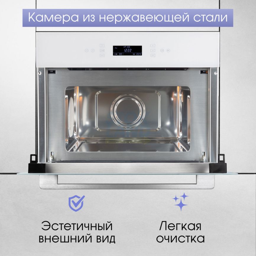 Встраиваемая микроволновая печь СВЧ Zigmund & Shtain BMO 22 W фото 7