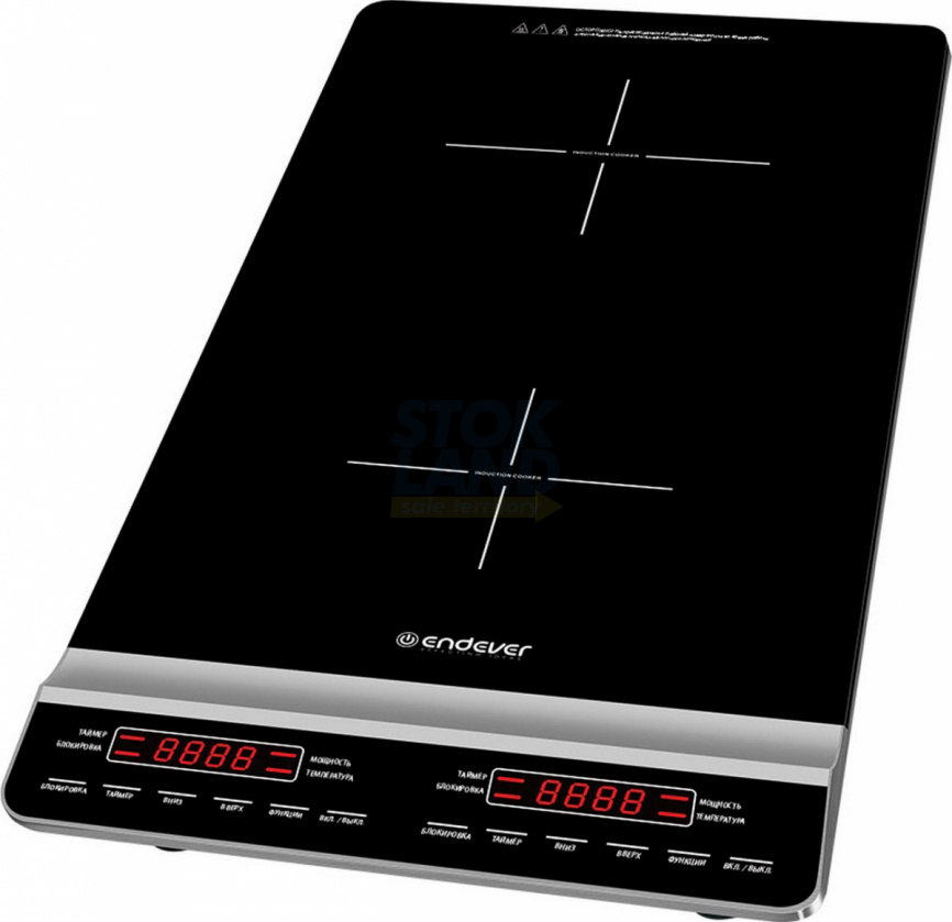 Плита настольная индукционная, с двумя конфорками Endever Skyline IP-67, черный фото 2