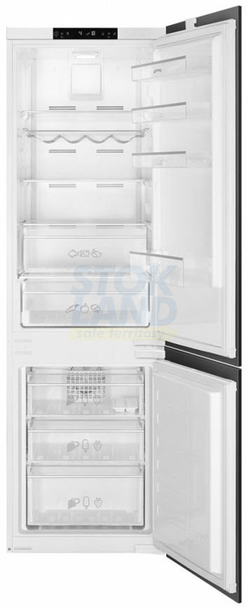 Встраиваемый двухкамерный холодильник Smeg C8175TNE фото 1
