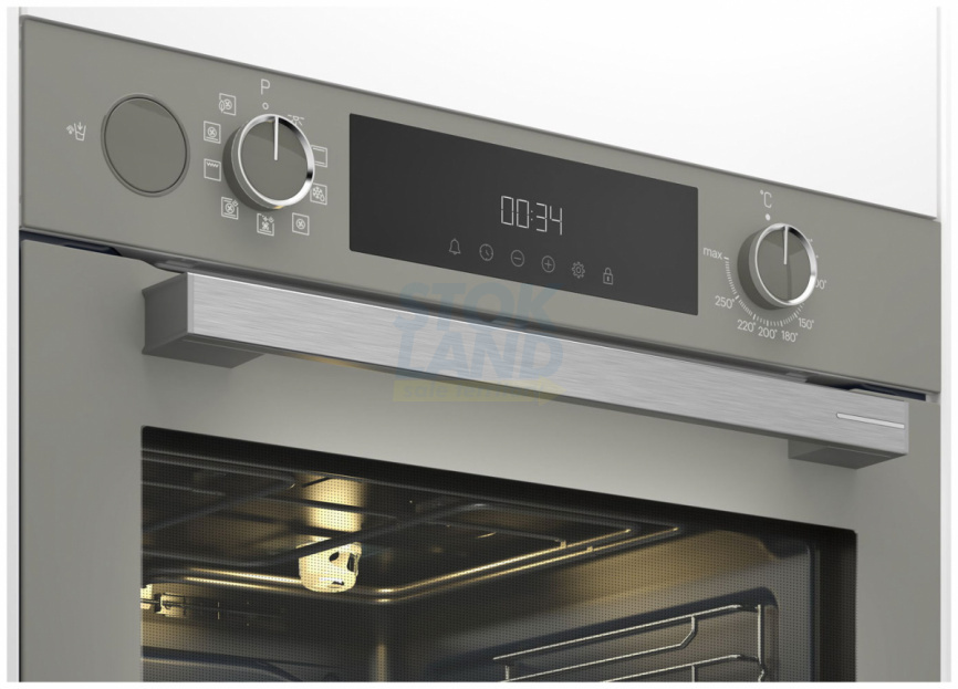 Электрический духовой шкаф Grundig GEDM12300G серый фото 3