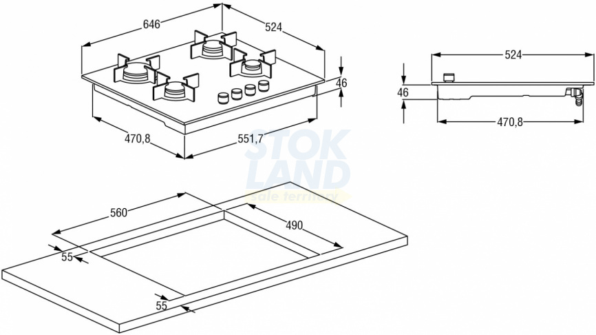 Газовая варочная панель Beko HING642202SB фото 4
