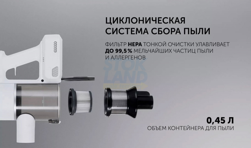 Пылесос вертикальный Polaris PVCS 3060 Express Clean белый фото 17