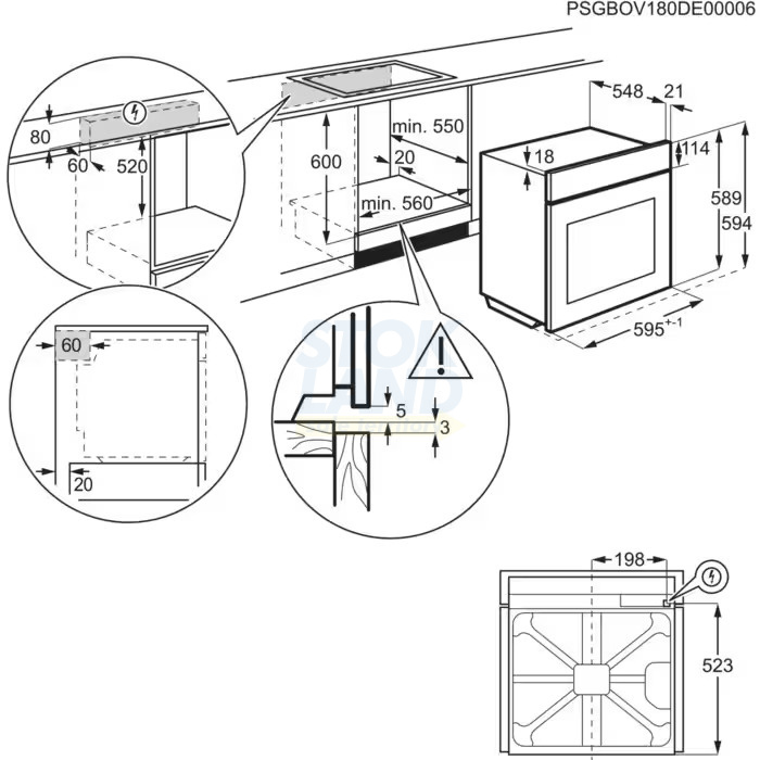 Электрический духовой шкаф Electrolux EOD5H70X фото 3