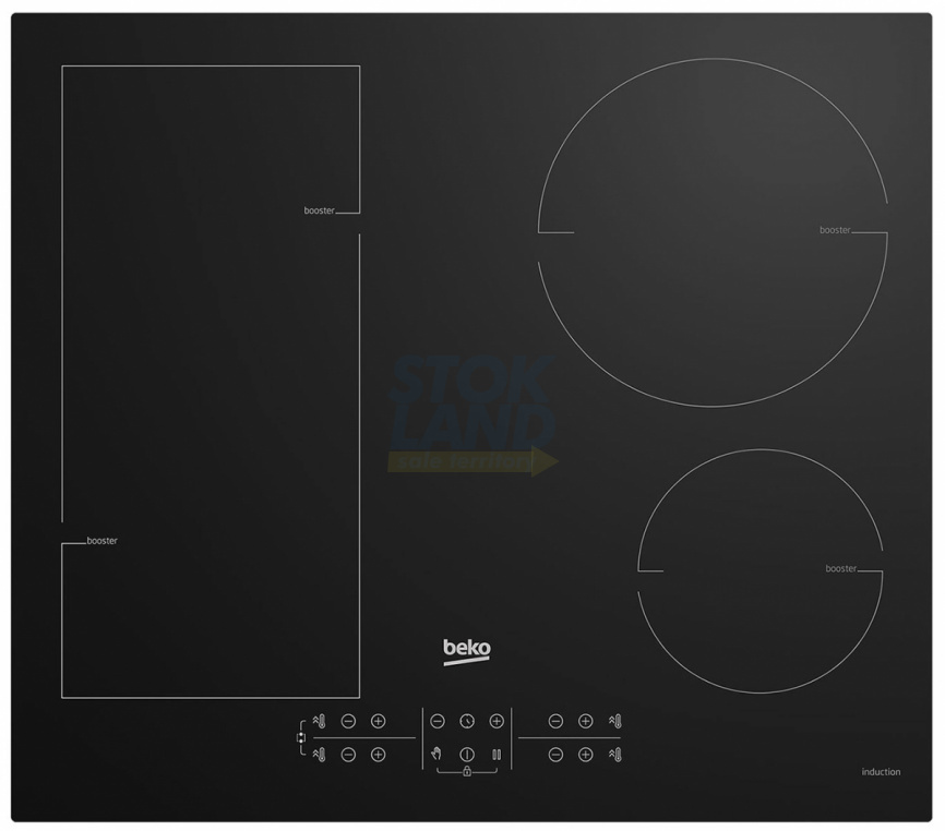 Электрическая варочная панель Beko BHI6420KFBB, черная фото 5