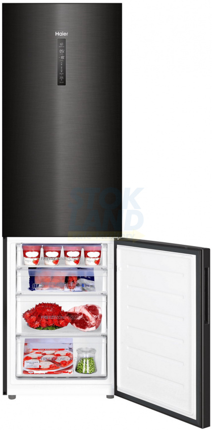 Двухкамерный холодильник Haier C4F740CBXGU1 черная нержавеющая сталь фото 16