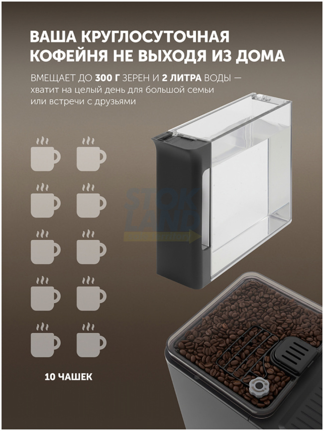 Кофемашина автоматическая Polaris PACM 2071AC, черный фото 13