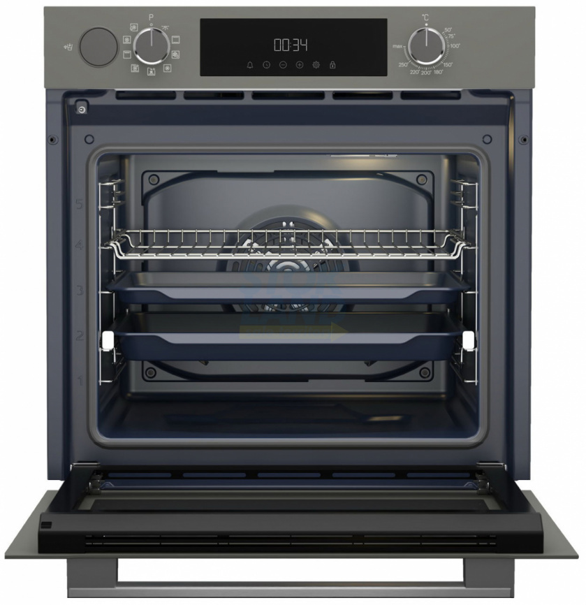 Электрический духовой шкаф Grundig GEDM12300G серый фото 4