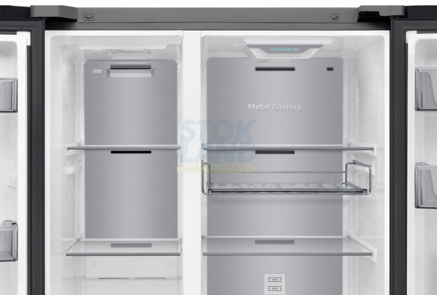Холодильник Side-by-Side Samsung RS80F65M1WWR белое стекло фото 5