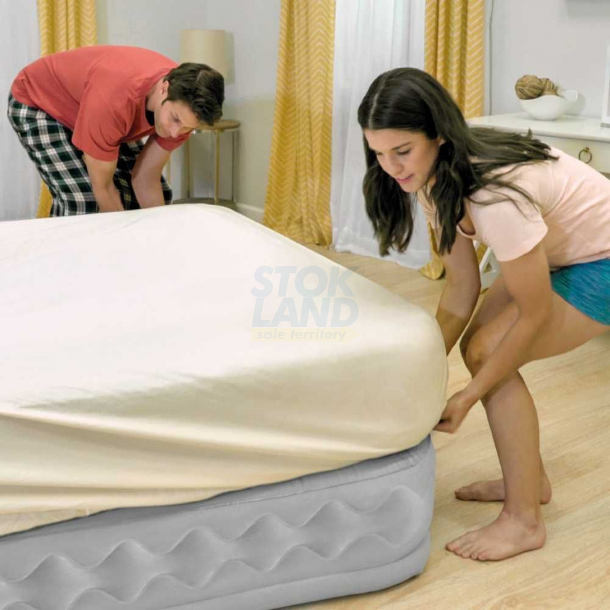 Кровать надувная Intex 152х203х51 см, Supreme, встр.нас. 220 В, до 272 кг (64490) фото 7