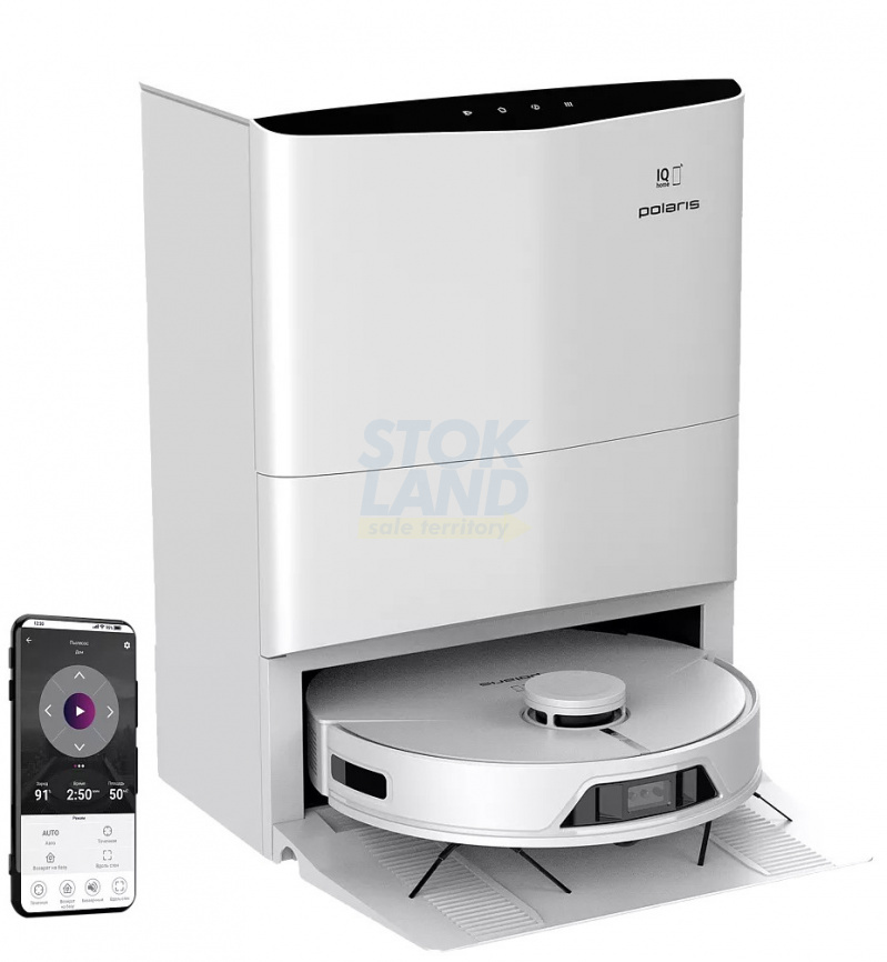 Робот-пылесос Polaris PVCRAC 7750 WIFI IQ Home белый фото 8