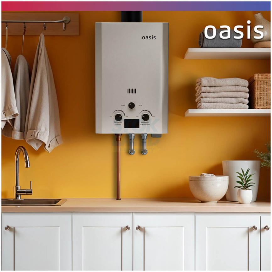Газовый водонагреватель Oasis OR-12 S стальной фото 6