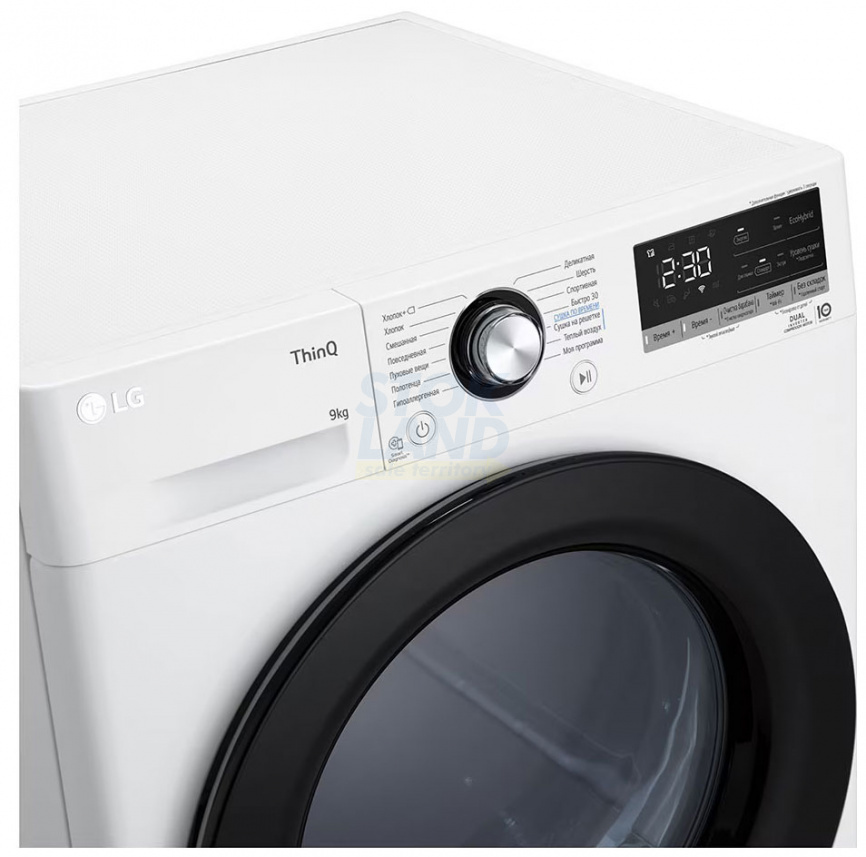 Сушильная машина с тепловым насосом LG DC90V3V6W фото 2