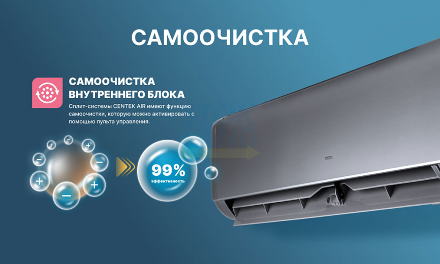 Кондиционер сплит-система Centek CT-65I12 инверторная, серый фото 11