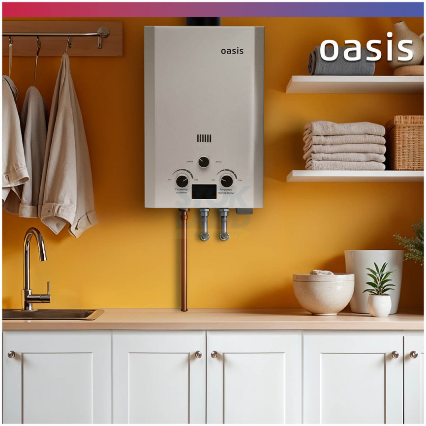 Газовый водонагреватель Oasis OR-16 S стальной фото 6