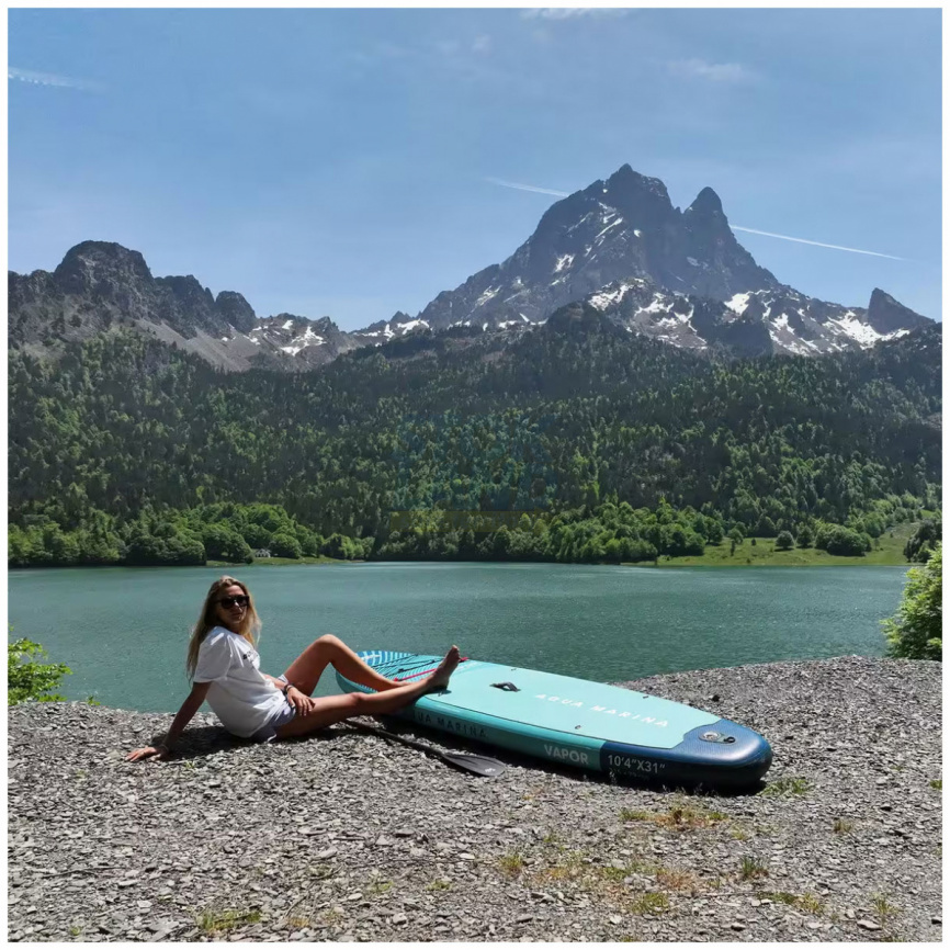 SUP-доска Aqua Marina Vapor Aqua Splash, 315х79х15 см, насос, весло, лиш, киль, ремнабор, сумка, до 140 кг (BT-23VAP) фото 8