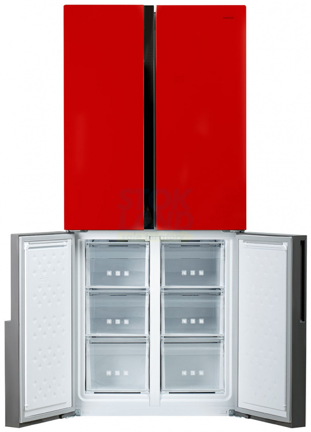 Многокамерный холодильник Centek CT-1750 NF Red, INVERTER фото 4