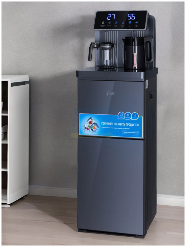 Тиабар Ecotronic TB35-LFR dark grey, с чайным столиком, с холодильником, напольный (ETK12698) фото 8