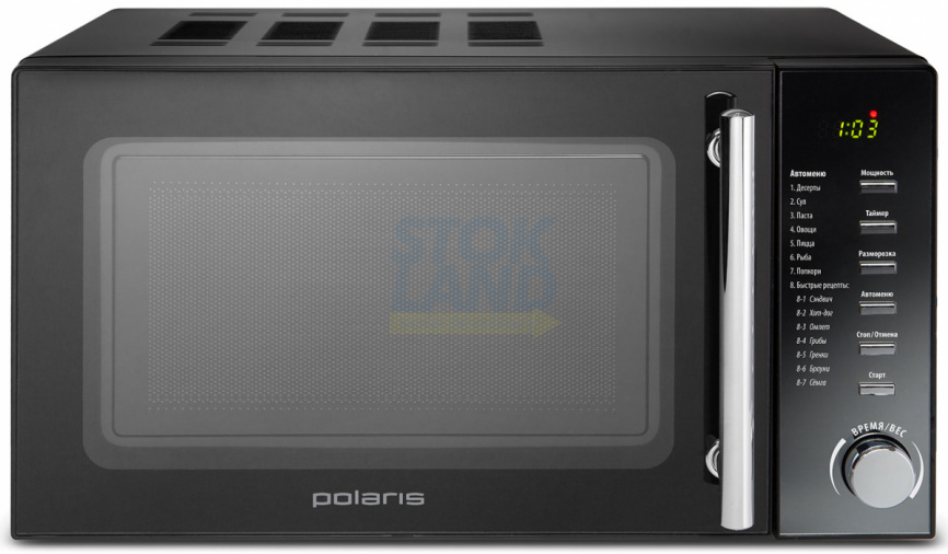Микроволновая печь - СВЧ Polaris PMO 2002D RUS, чёрный фото 8